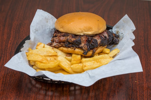 Sliced Brisket Sandwich