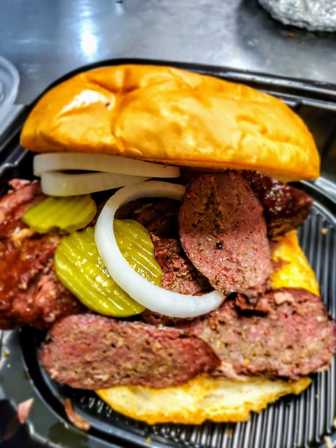 Beef Sausage Sandwich