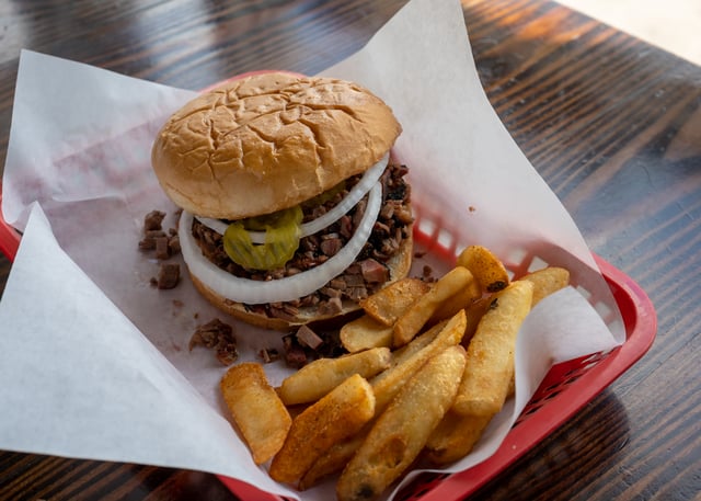Chopped Brisket Sandwich