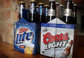 Miller Lite or Coors Light Bottle and Drafts