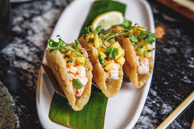 Joistik TACO DESU 5’0 Lobster Tacos - JOI Asian Bistro - Asian Fusion Restaurant in
