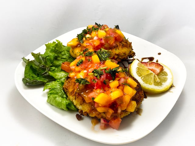 Pan-Fried Fish Cakes with Mango Salsa