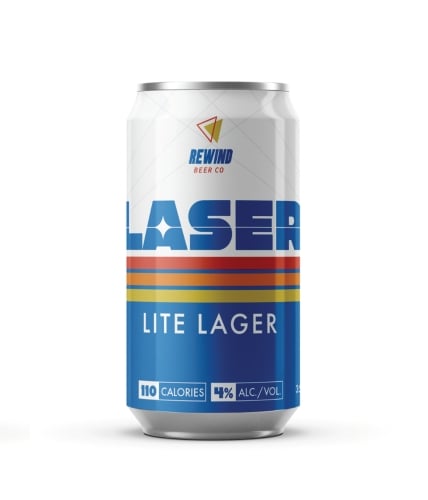Rewind Beer co Laser Lite Lager