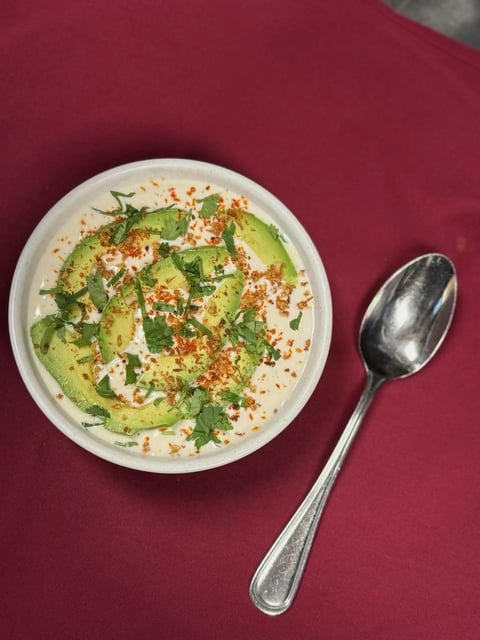 Spinach and pecan Raita
