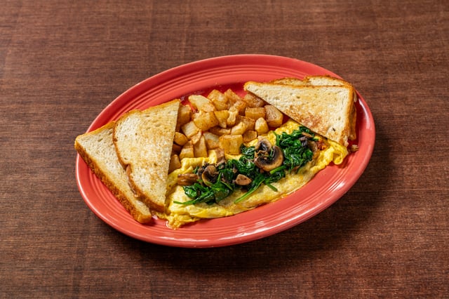 Spinach and Mushroom Omelette