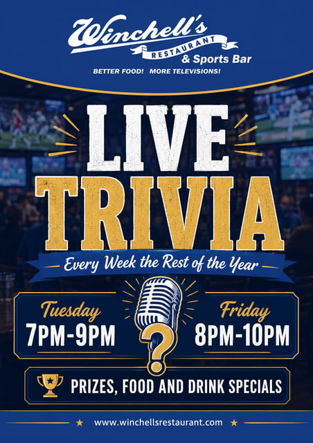Trivia Night - Winchell's Restaurant and Bar - Family Style