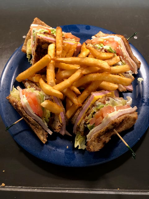 Bleu Bacon Cheese Burger - Dinner Menu - Texan Cafe & Pie Shop