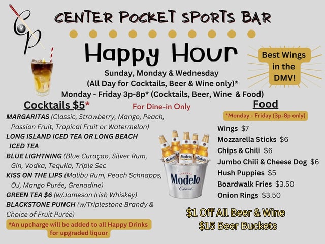 【タイムセール】Heath + Harman Miller　デザートボウル Happy Hour - Center Pocket Sports Bar - Sports Bar in Bowie, MD