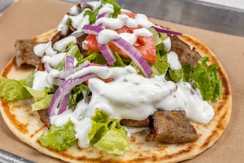 Fresh gyro with tzatziki