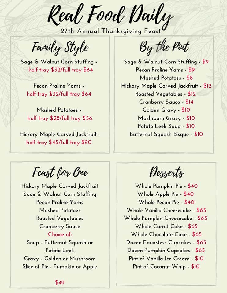 Best vegan thanksgiving takeout? r/AskLosAngeles