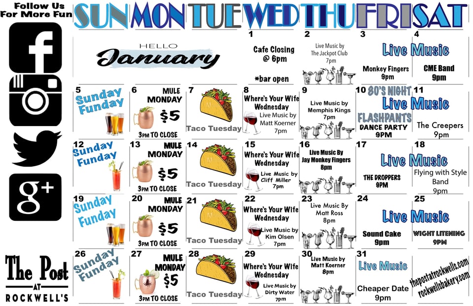 November events at the Rockwell Bakery