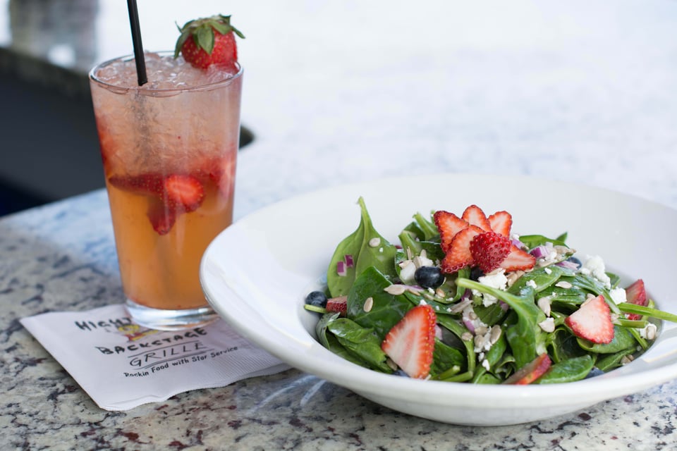 Strawberry n Blueberry Spinach Salad
