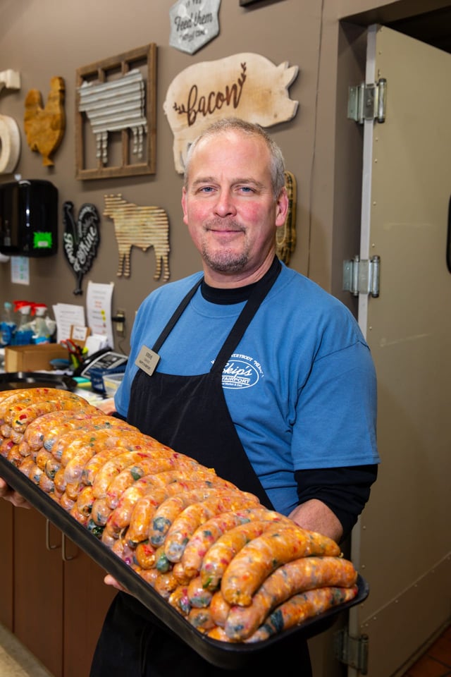 steve with sausages