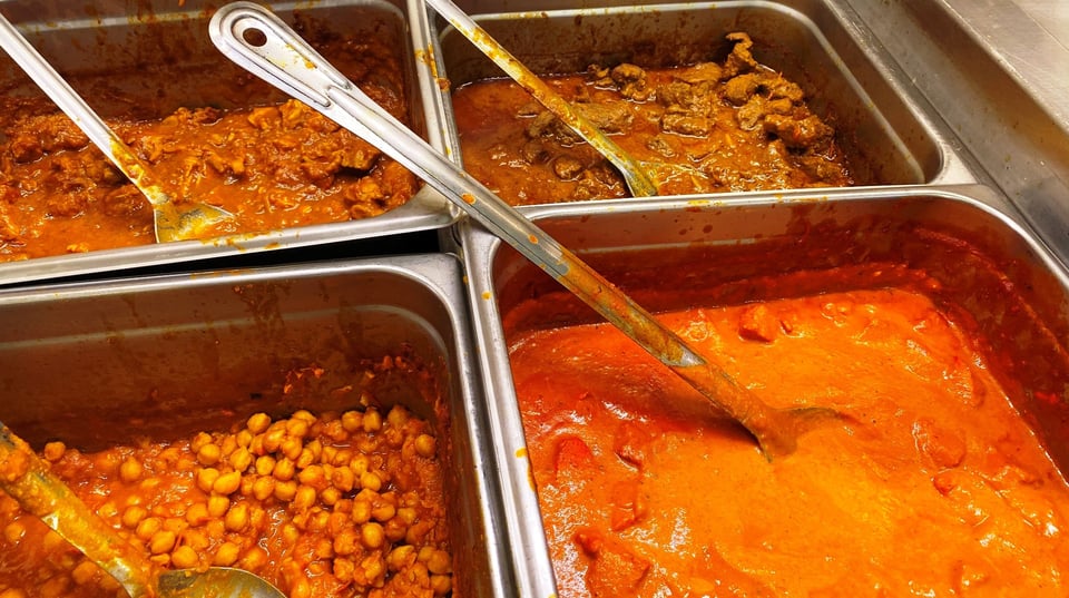 Catering dishes with tasty Himalaya food