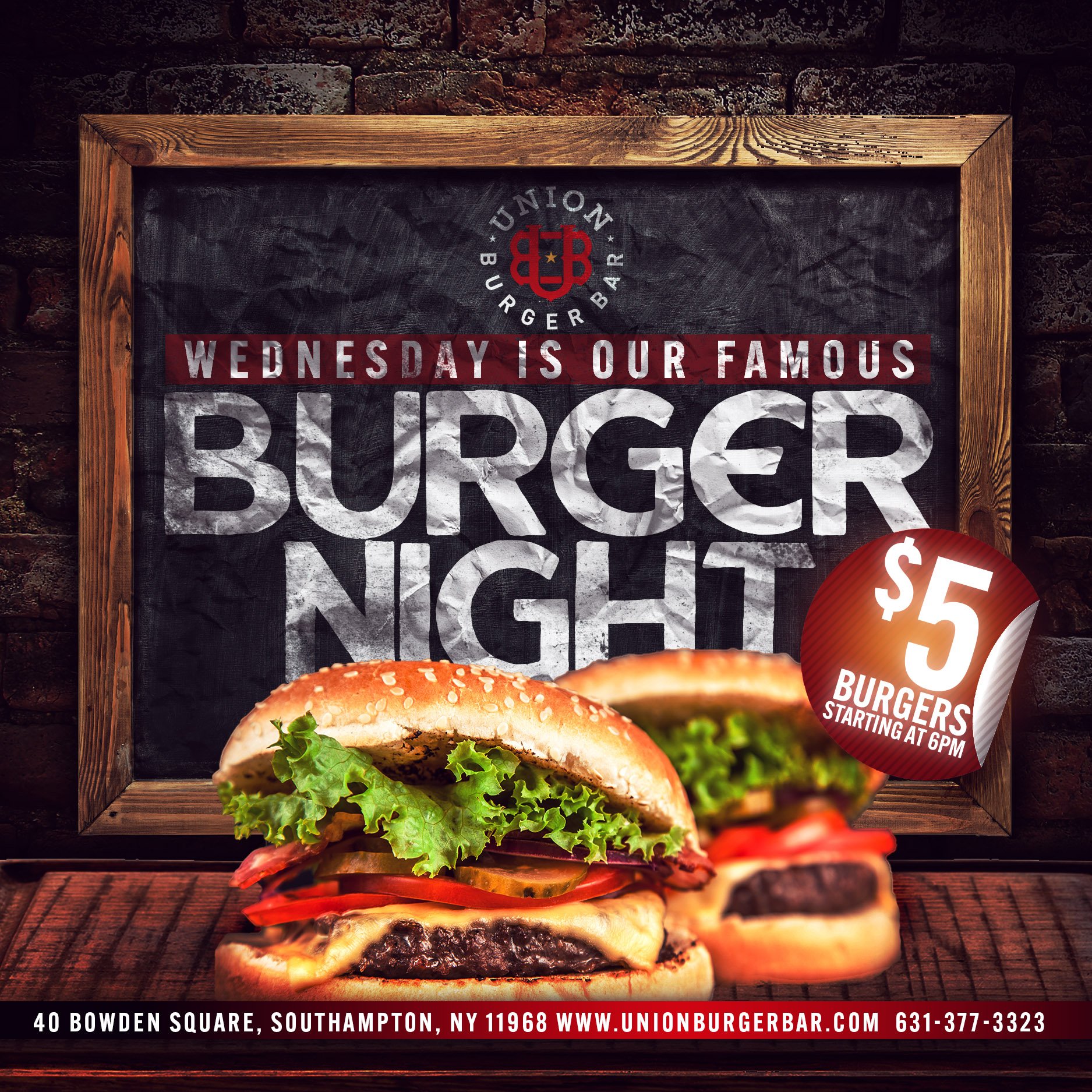 DAILY SPECIALS - Union Burger Bar