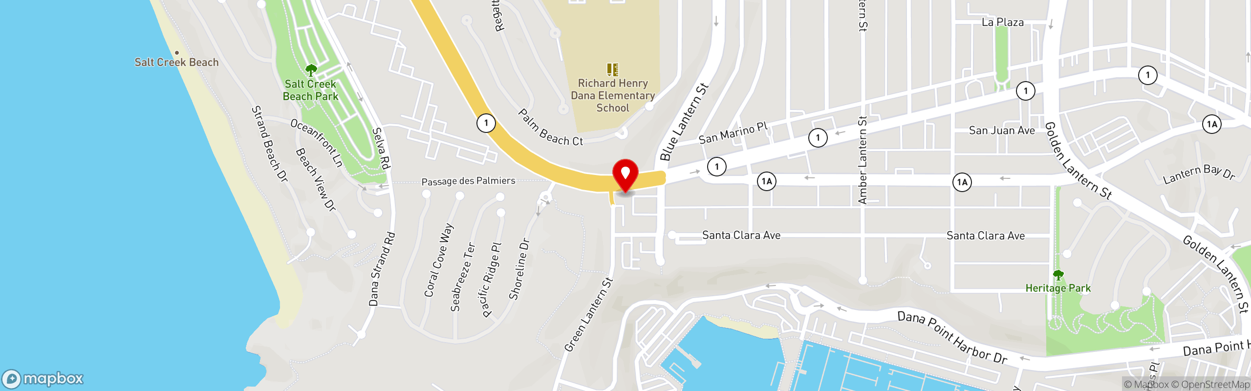 Street map pinning The Point Restaurant and Sports Bar in The Point Restaurant and Bar
