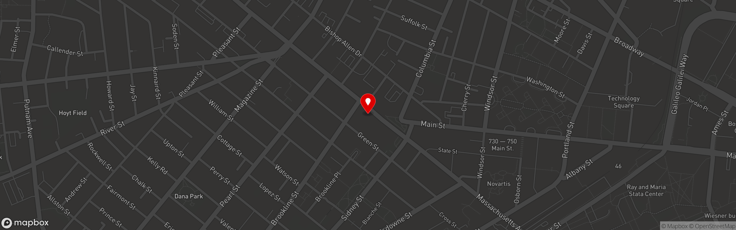 Street map pinning La Fábrica in La Fábrica