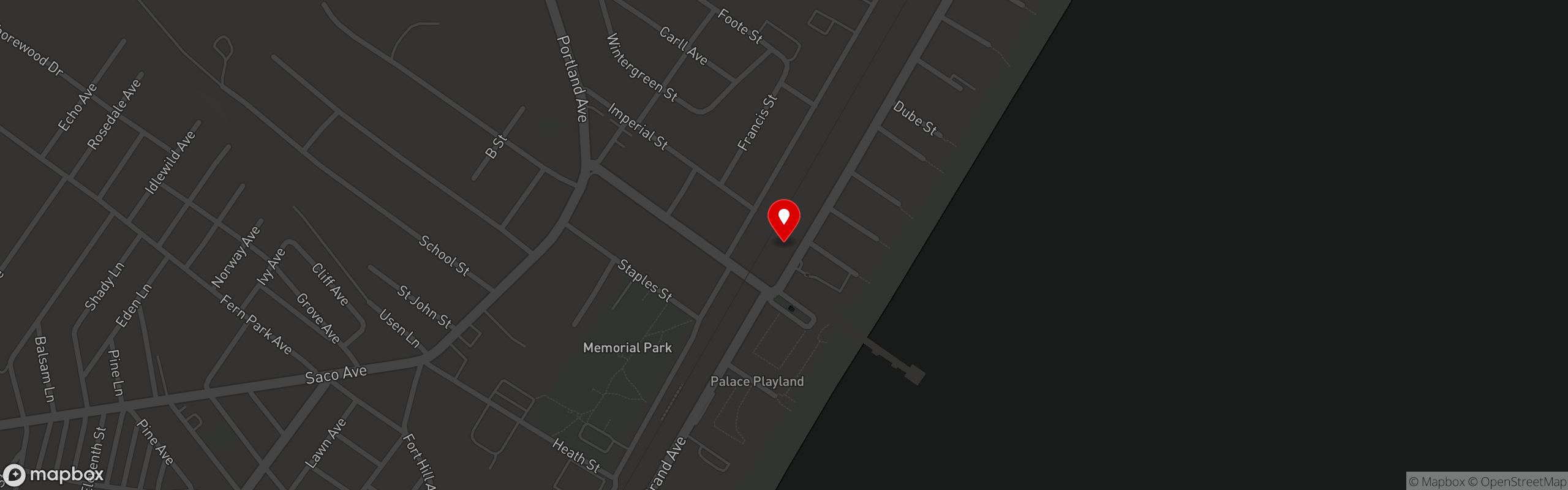 Street map pinning Bull and Brew Wing House in Bull and Brew Wing House