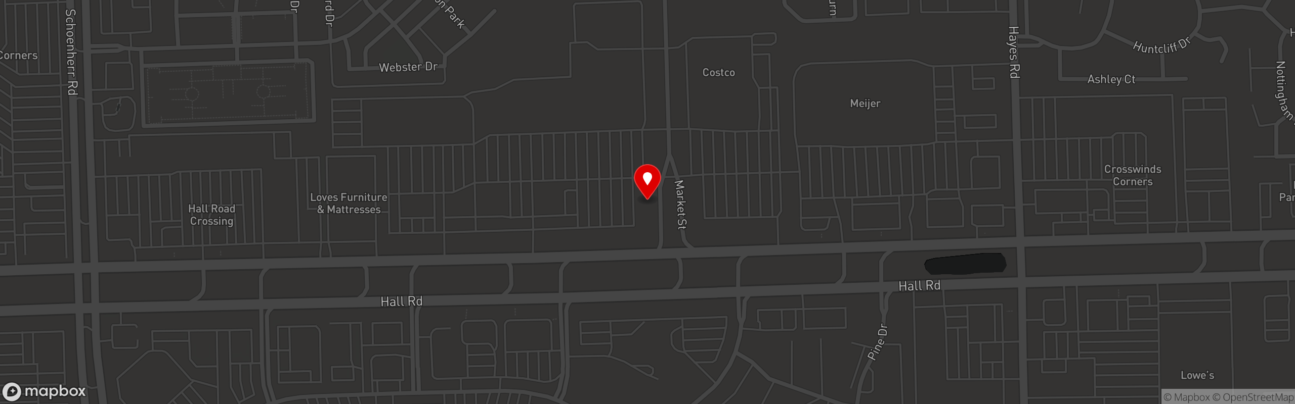 Street map pinning Sahara Mediterranean Grill in Sahara Mediterranean Grill
