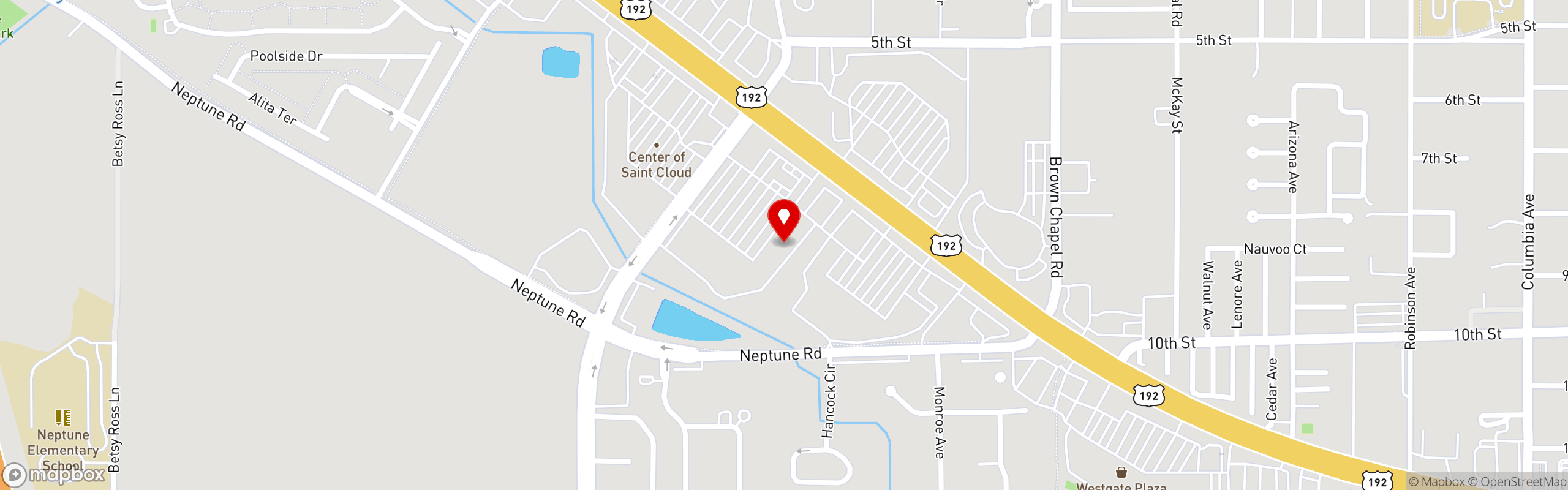 Street map pinning Rodeo Diner in Rodeo Diner