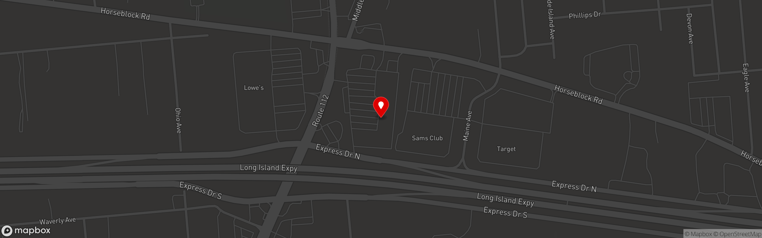 Street map pinning Cactus Cafe in Medford