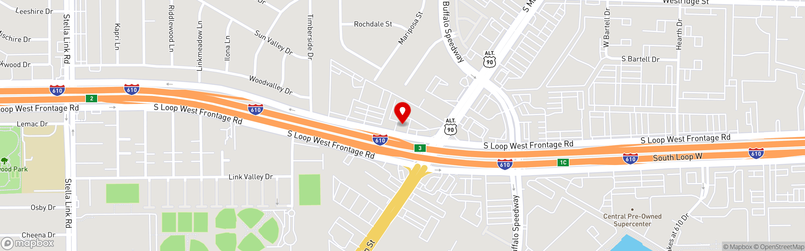 Street map pinning Ruchi's Mexican Grill in Ruchi's Mexican Grill South Loop