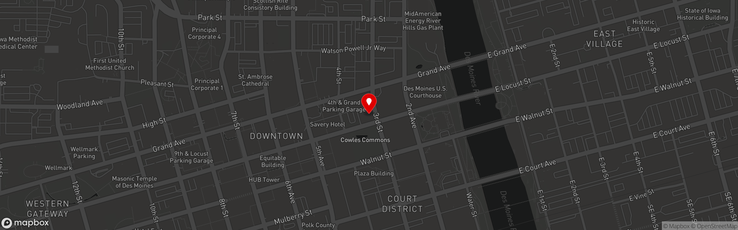 Street map pinning Splash Seafood in Splash Seafood