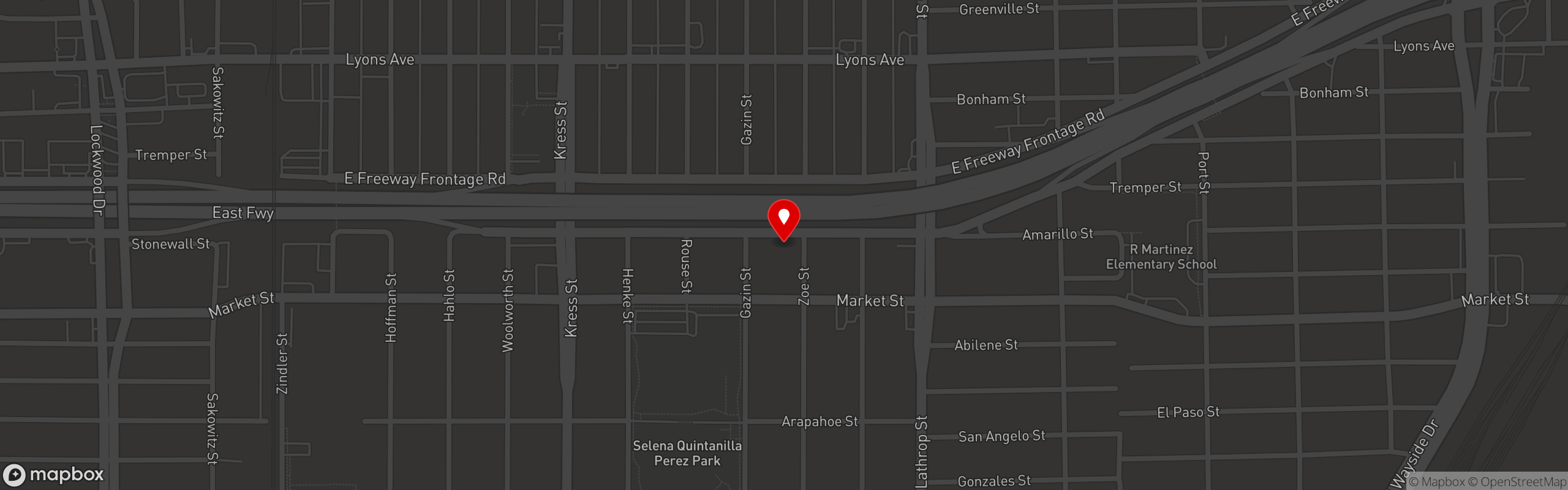 Street map pinning Taqueria El Nopalito in Northeast Houston