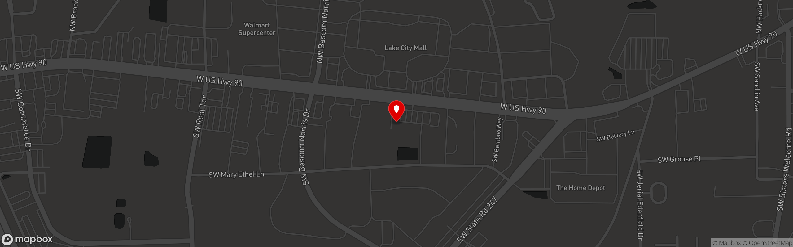 Street map pinning El Potro Mexican Restaurant in Lake City