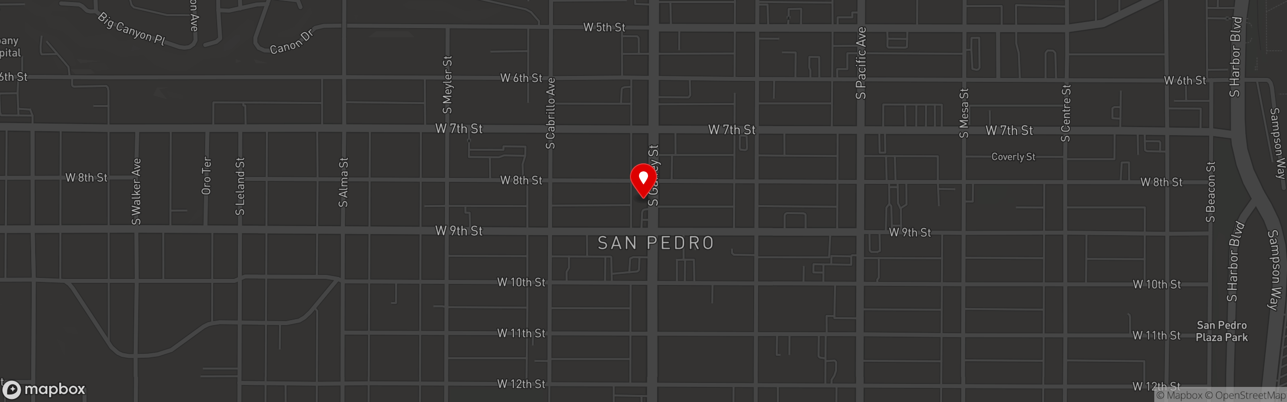 Street map pinning Sandwich Saloon in Sandwich Saloon