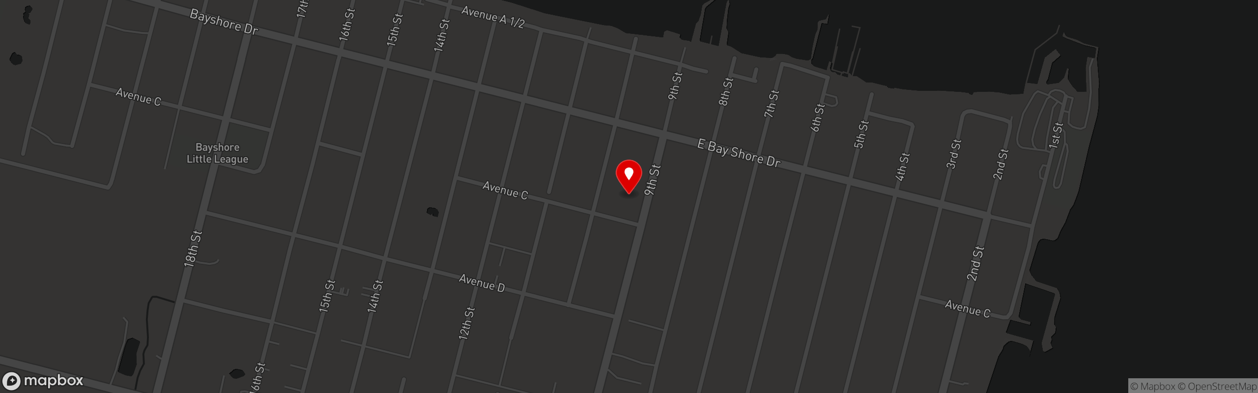 Street map pinning Gilhooley's in San Leon