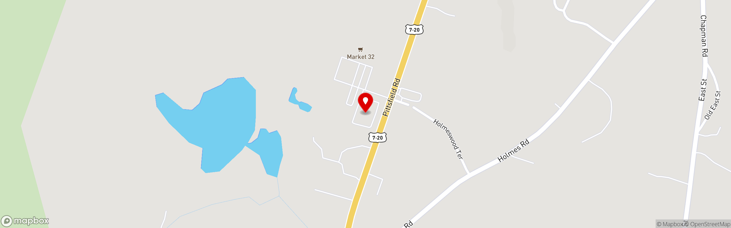 Street map pinning 110 Grill in Lenox, MA