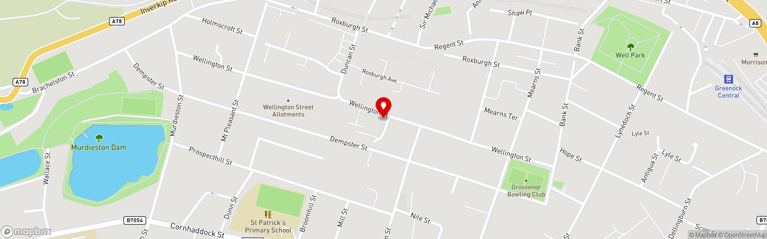 Street map showing the location of Frittos in Frittos