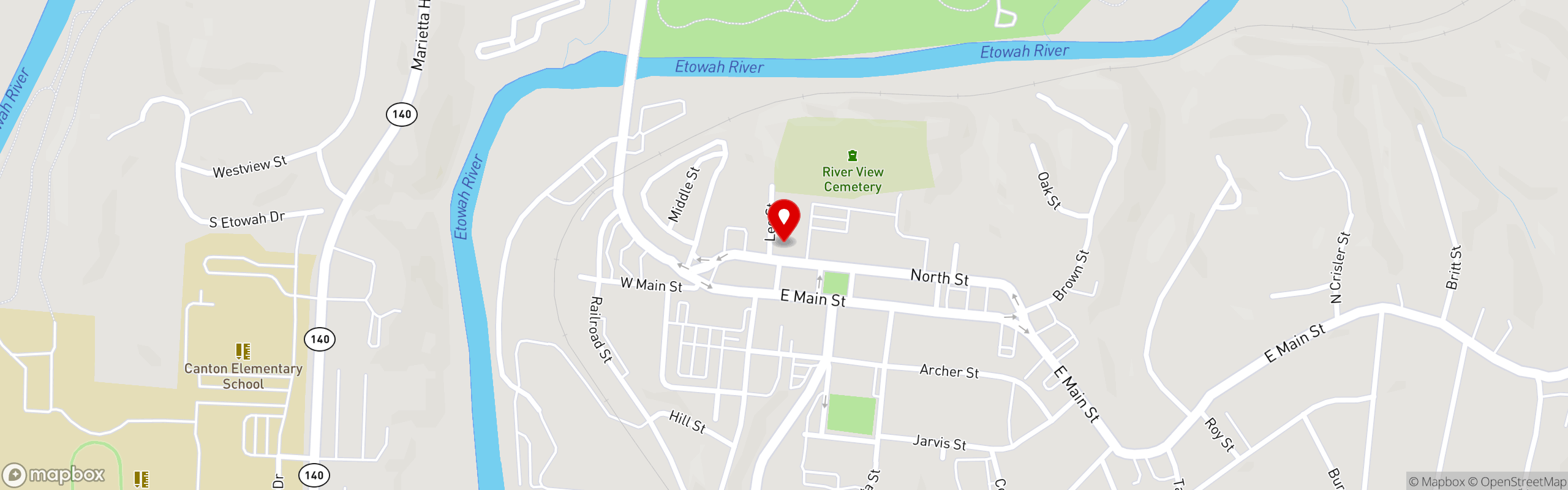Street map pinning L on North in Local on North - Canton