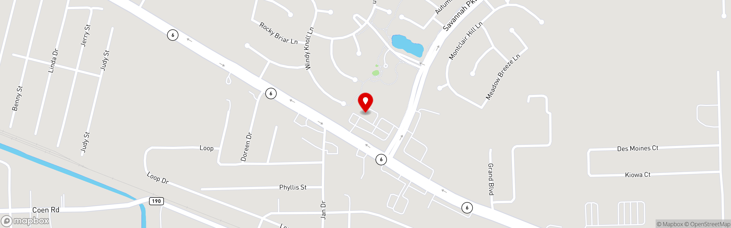 Street map pinning Mike's Seafood in Mike's Seafood - Rosharon