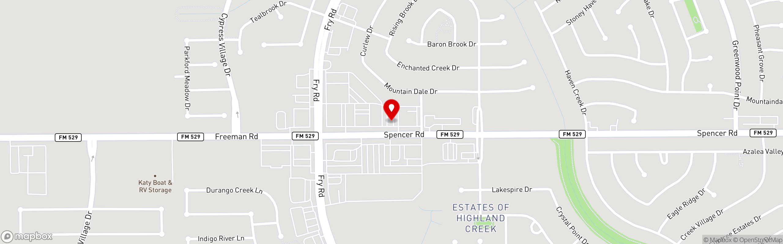 Street map pinning Mike's Seafood in Mike's Seafood - Cypress