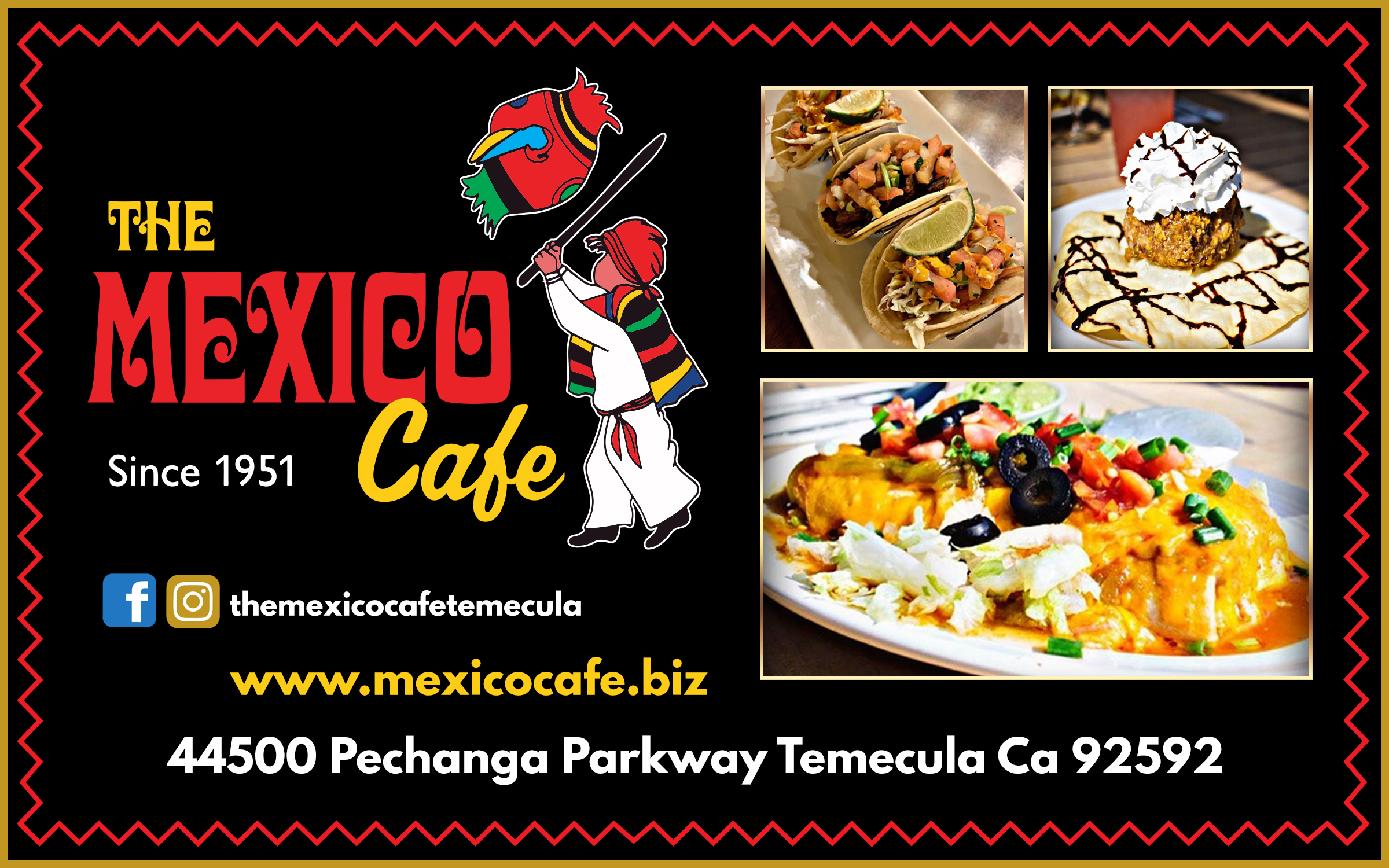 Chimichanga - Menu - The Mexico Cafe - Mexican Restaurant in CA