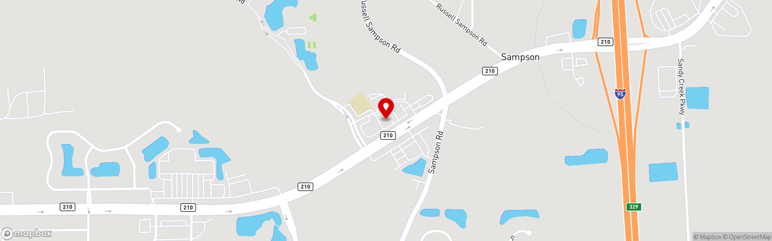 Street map pinning Epik Burger in St. Johns @ 210