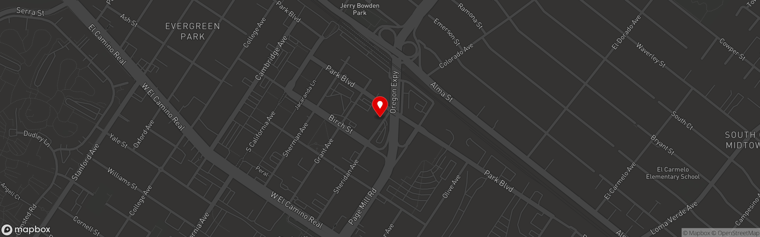 Street map pinning Caffe Riace in Caffe Riace