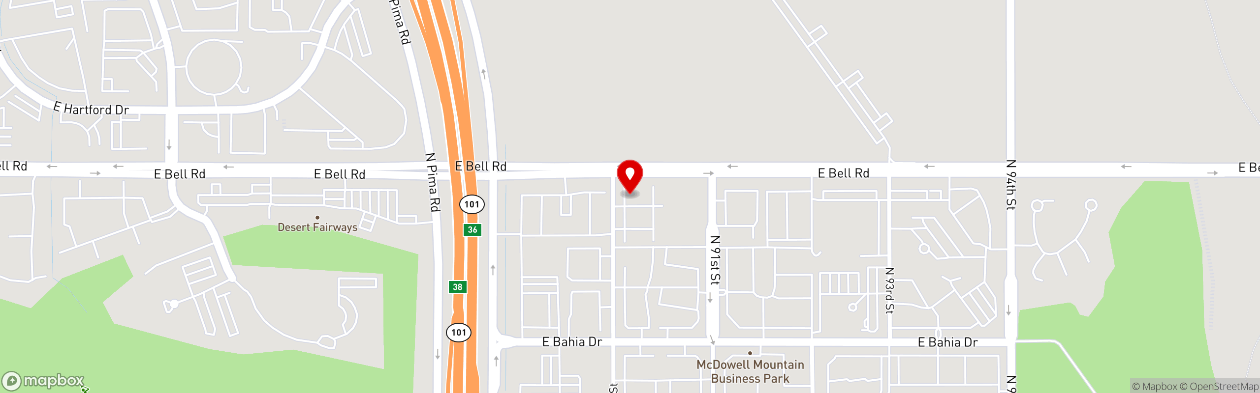 Street map pinning HB Protein Smoothies in HB Protein Smoothies - Scottsdale