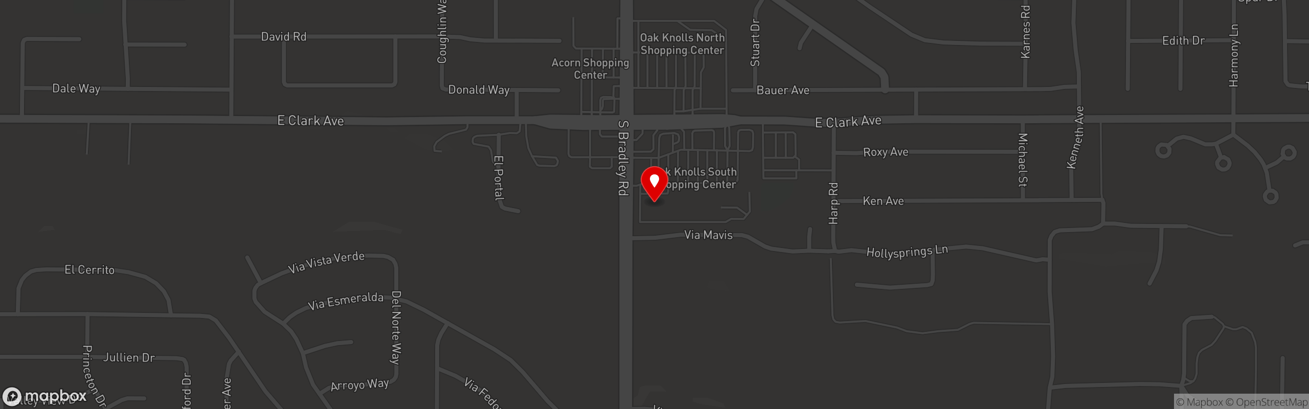 Street map pinning Giavanni's in Giavanni's Pizza