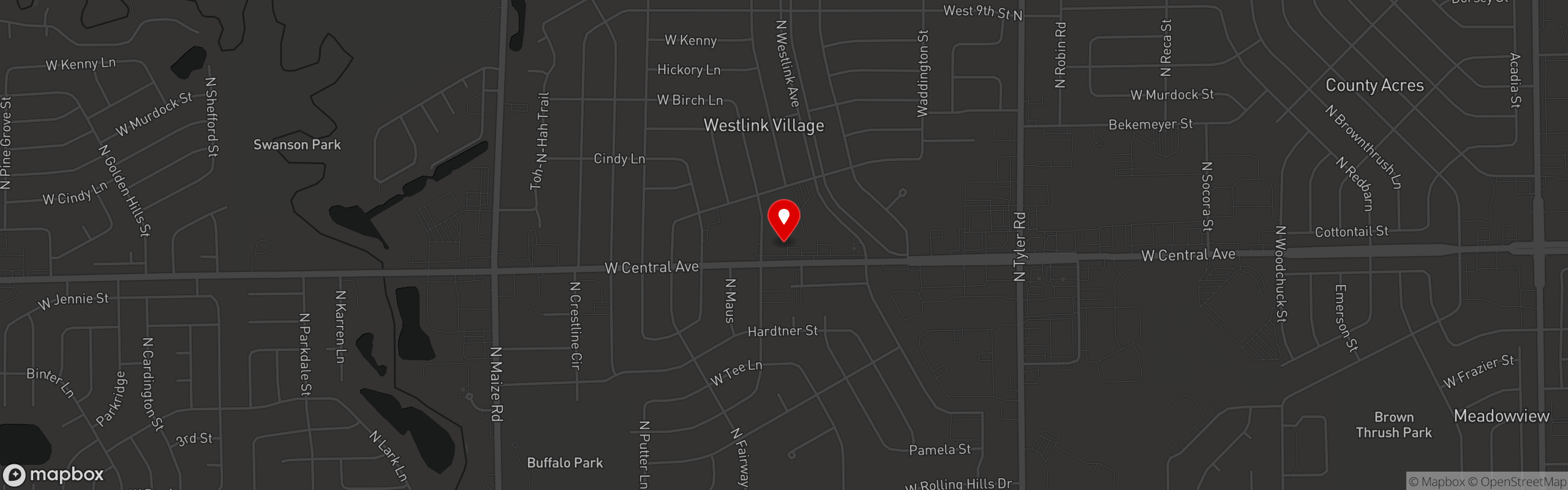 Street map pinning Bella Vita Bistro in Bella Vita Bistro