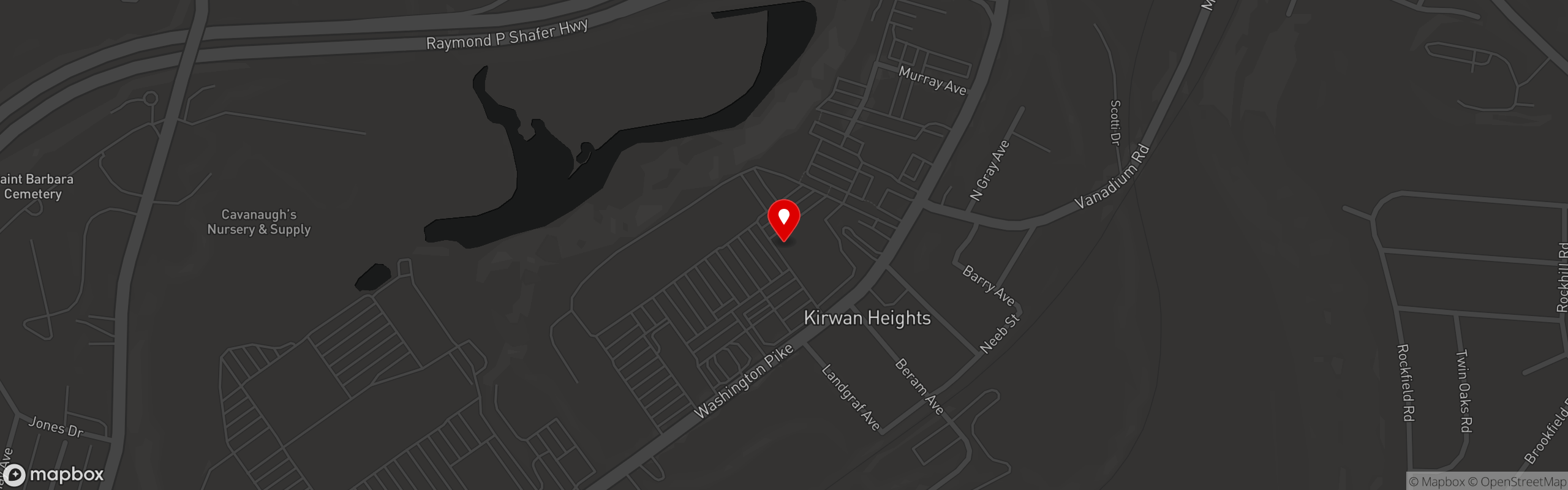 Street map pinning Mike & Tony's Gyros in Bridgeville