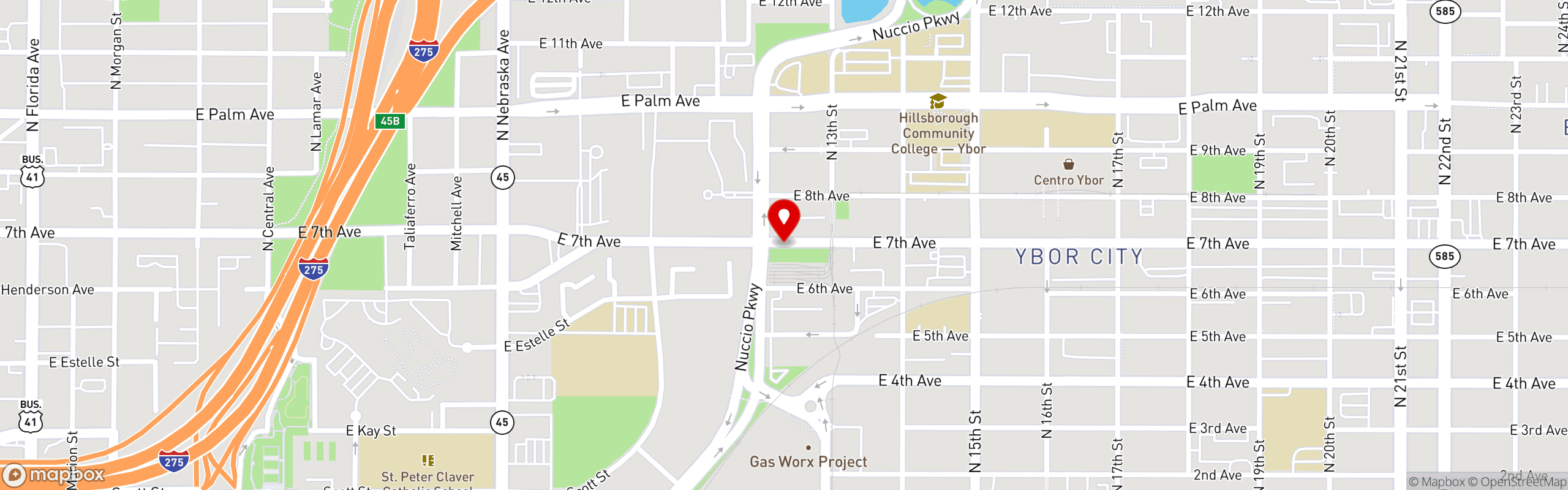 Street map pinning Kaia Bowls in Kaia Bowls - Ybor