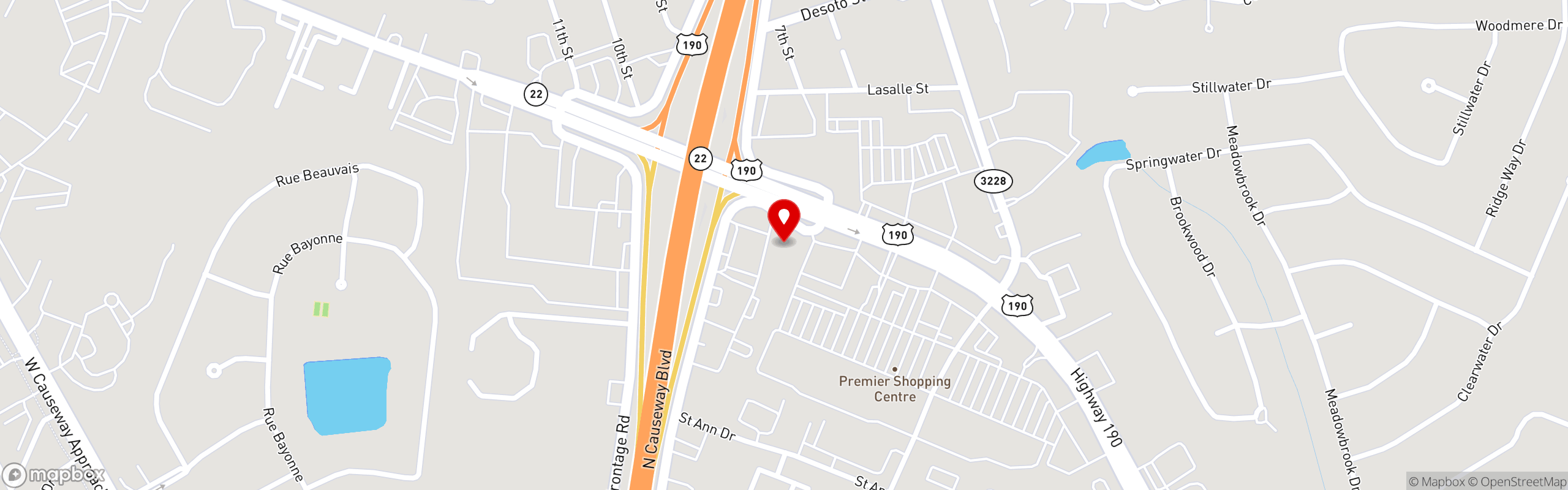Street map pinning Coscino's Italian Grill in Coscino's Italian Grill