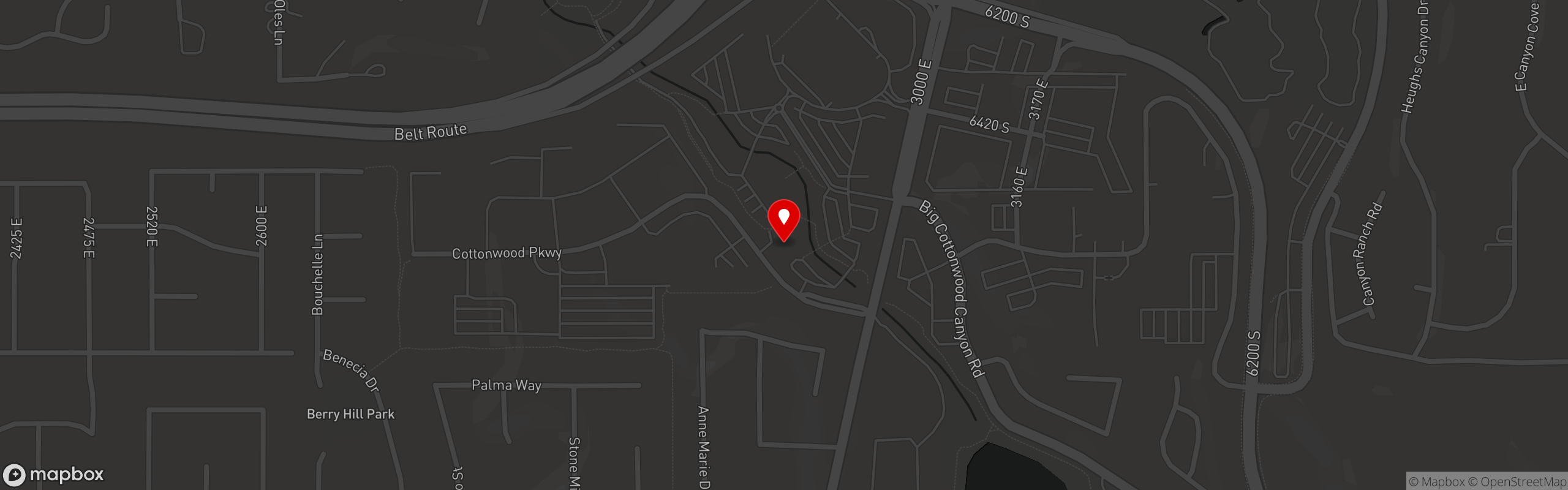 Street map pinning Market Street Grill & Oyster Bar in Cottonwood