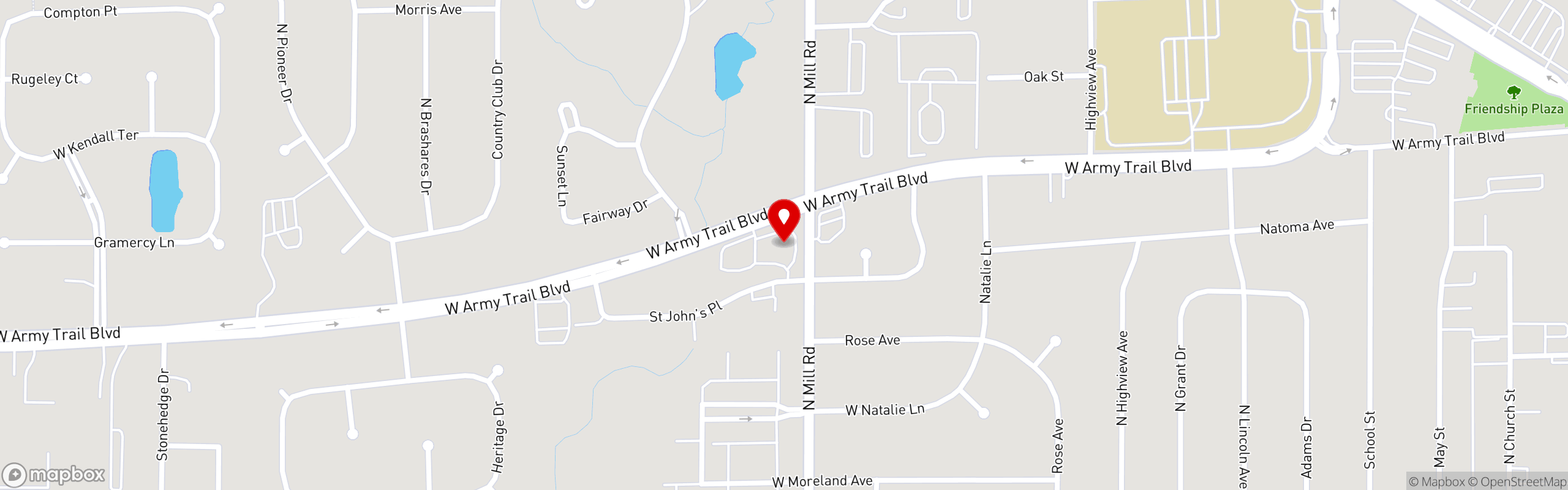 Street map pinning 601 Bar & Grill in 601 Bar & Grill