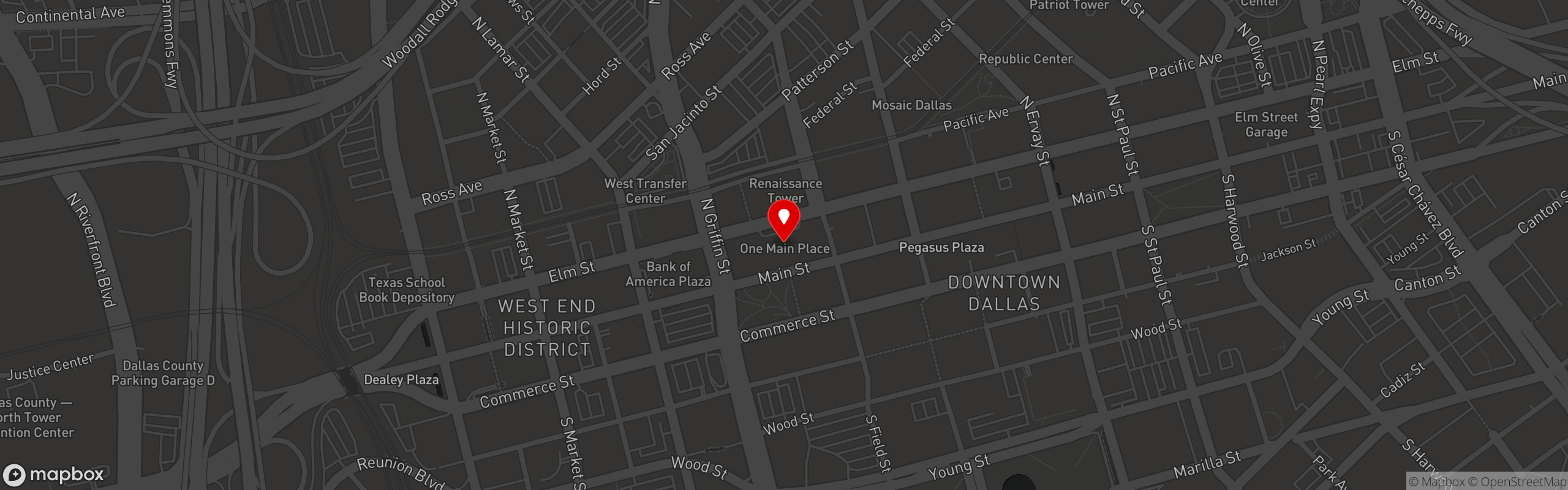 Street map pinning Patrick Kennedy's Irish Pub in Patrick Kennedy's Irish Pub - Dallas