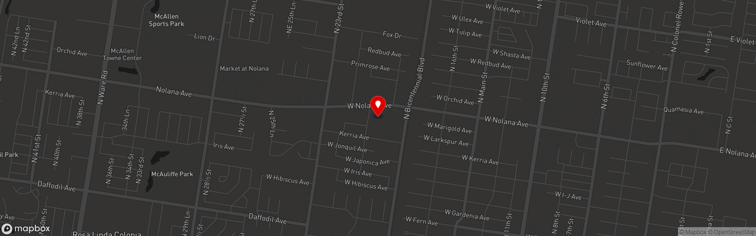 Street map pinning Malfitany Pasta Company in Malfitany Pasta Company