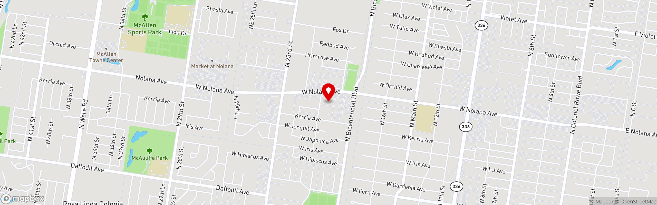 Street map pinning Malfitany Pasta Company in Malfitany Pasta Company